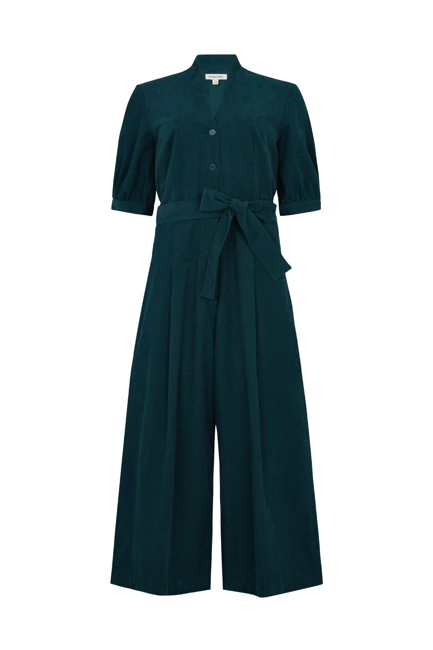 Image of Stella Needlecord Deep Teal Jumpsuit Autumn/Winter 2024 - Jumpsuit