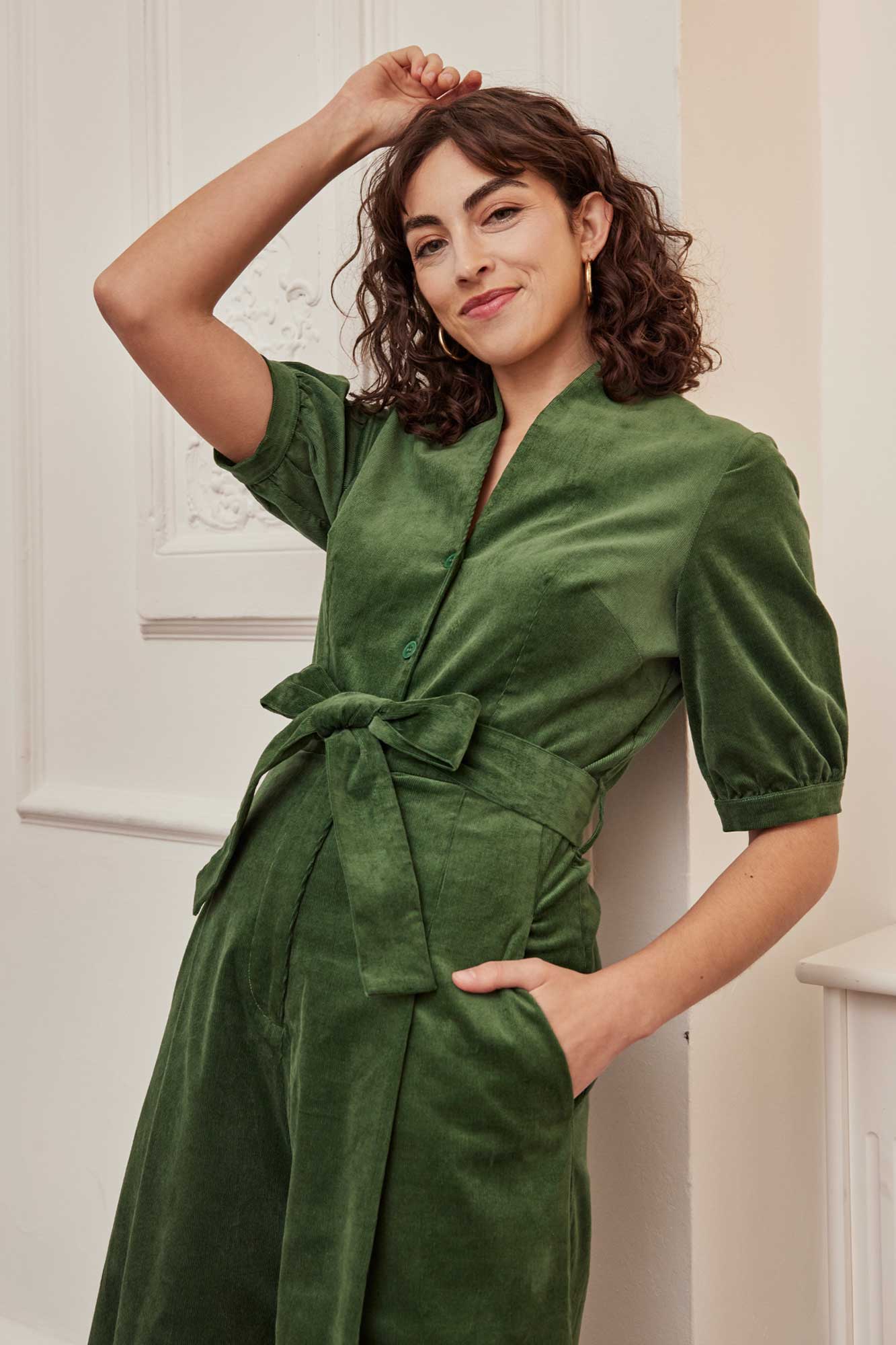 Image of Stella Needlecord Forest Green Jumpsuit Autumn/Winter 2024 - Jumpsuit