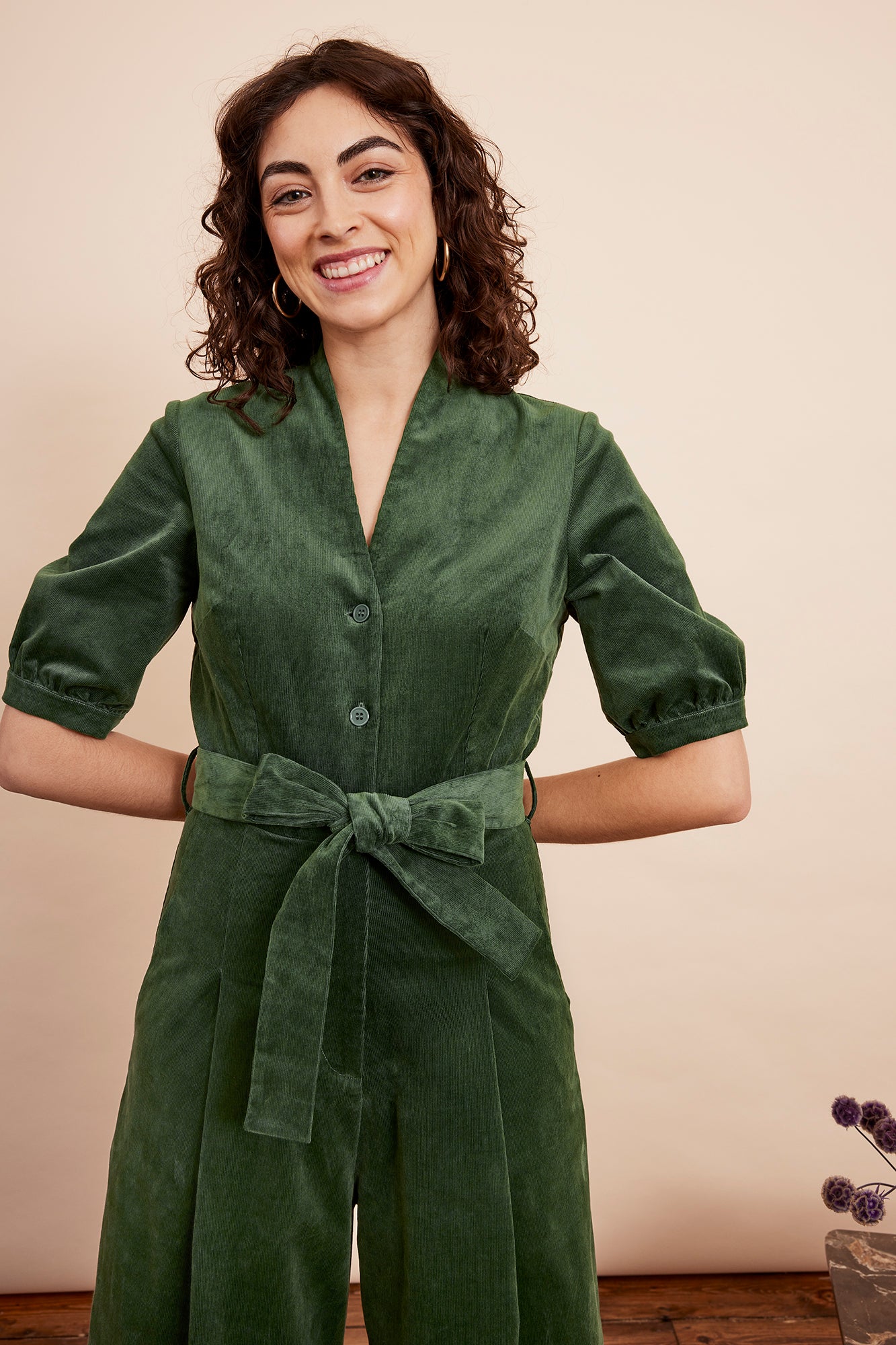 Image of Stella Needlecord Forest Green Jumpsuit Autumn/Winter 2024 - Jumpsuit