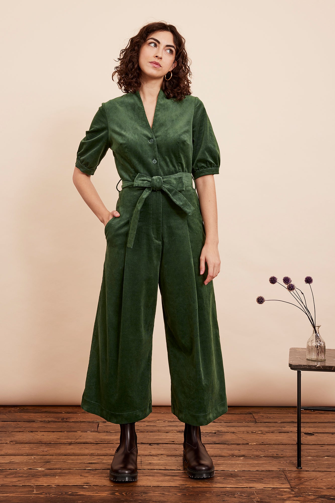 Image of Stella Needlecord Forest Green Jumpsuit Autumn/Winter 2024 - Jumpsuit