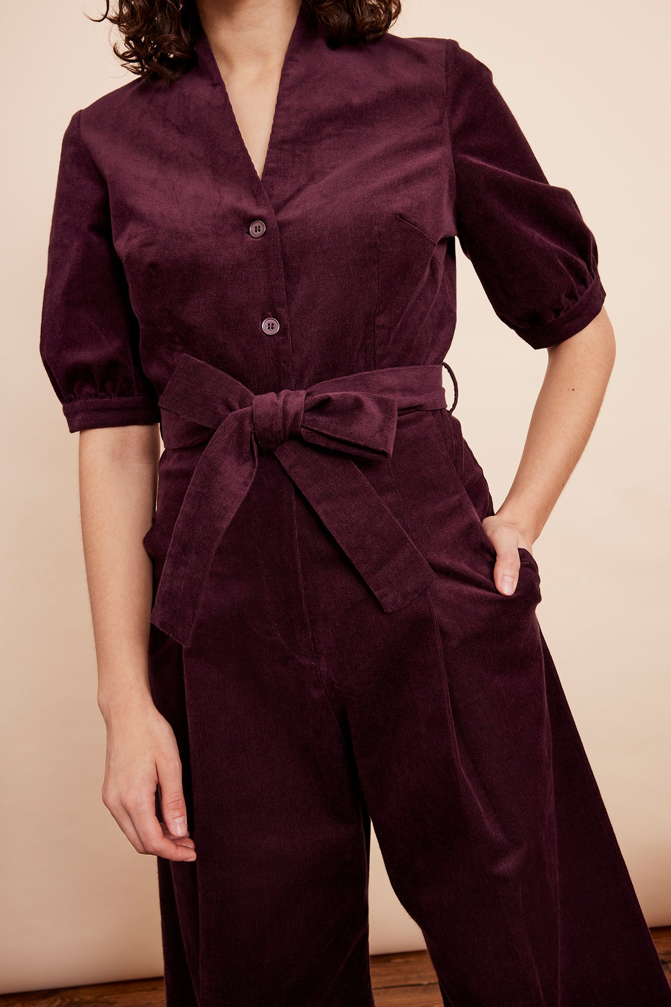 Image of Stella Needlecord Plum Jumpsuit Autumn/Winter 2024 - Jumpsuit