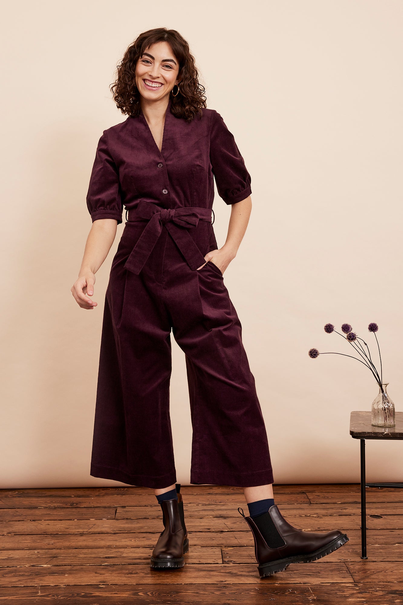 Image of Stella Needlecord Plum Jumpsuit Autumn/Winter 2024 - Jumpsuit