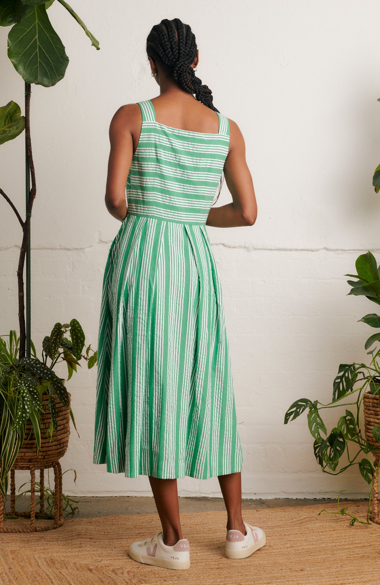 Image of Suki Beachcomber Stripe Green Dress Spring/Summer 2024 - Dress