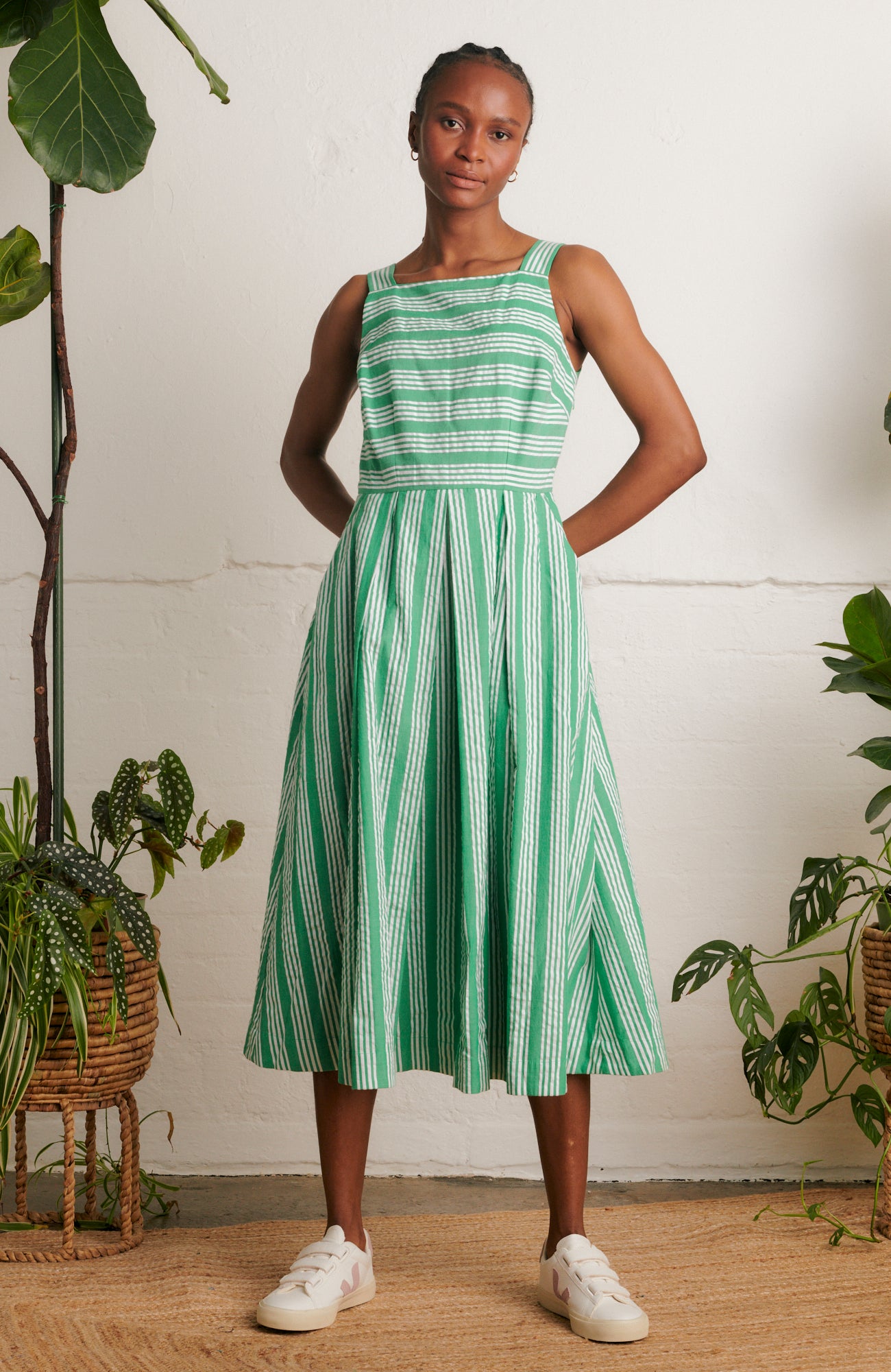 Image of Suki Beachcomber Stripe Green Dress PRE-ORDER Spring/Summer 2024 - Dress