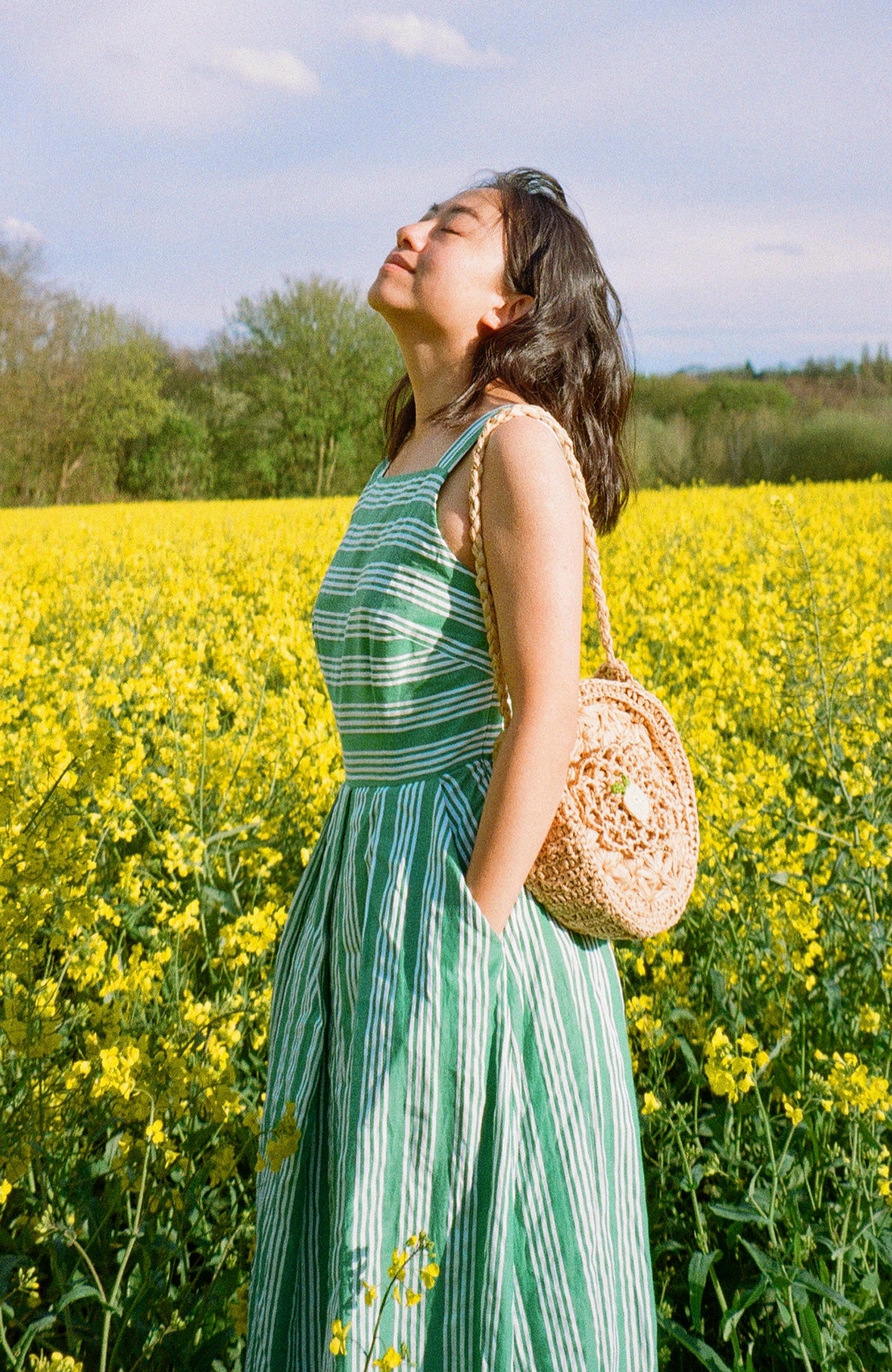 Image of Suki Beachcomber Stripe Green Dress Spring/Summer 2024 - Dress