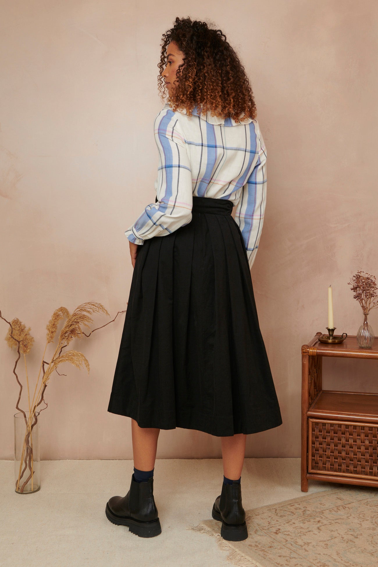 Image of Jemima Needlecord Onyx Black Skirt Autumn/Winter 2023 - Skirt
