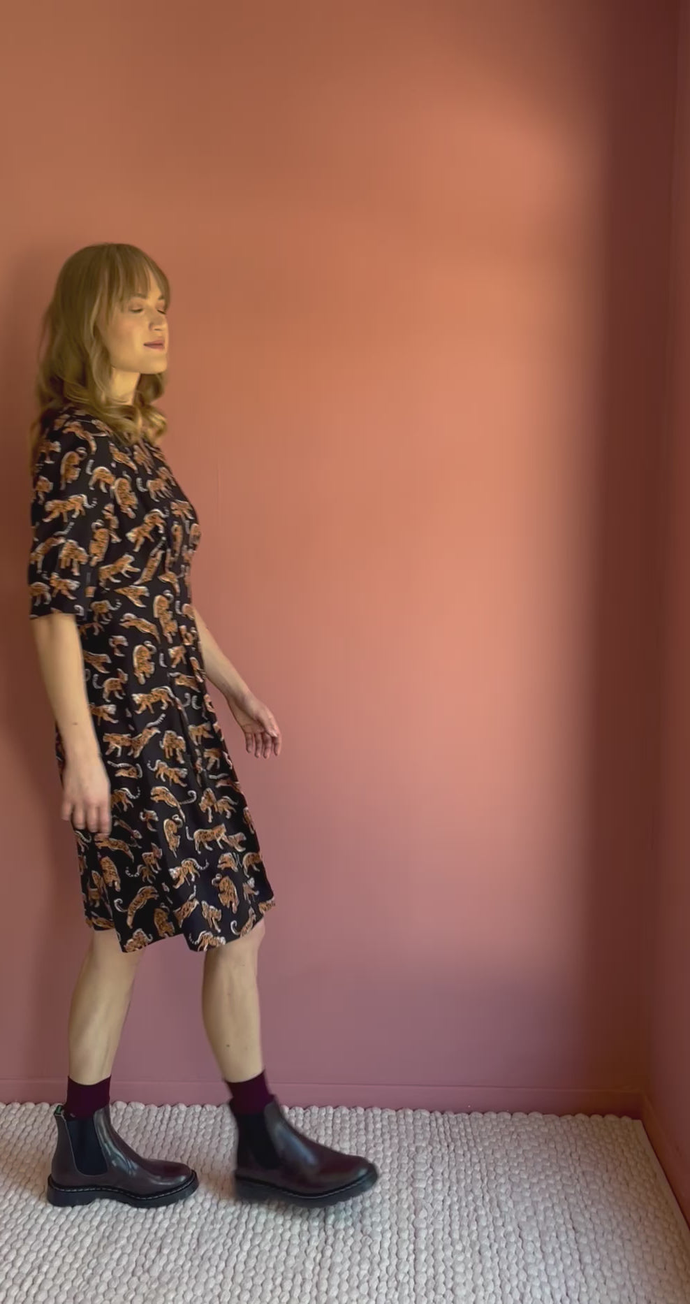 Meredith Leaping Leopards Dress