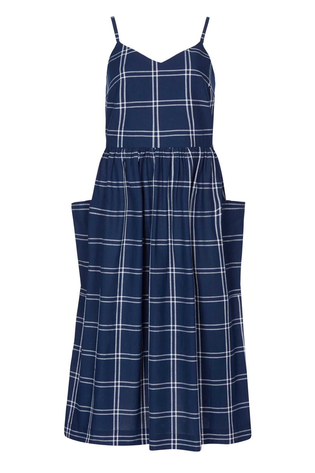 Image of BREE NAVY PLAID DRESS - NON RETURNABLE SAMPLE SAMPLE SALE - Dress