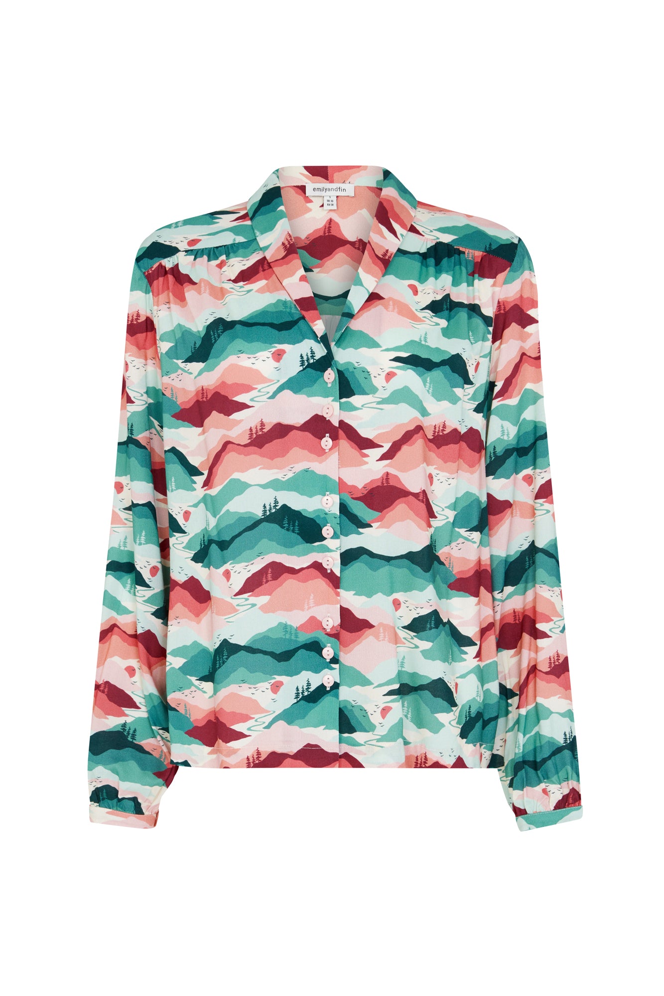 Image of Edie Sunset Mountain Blouse Carryover - Top