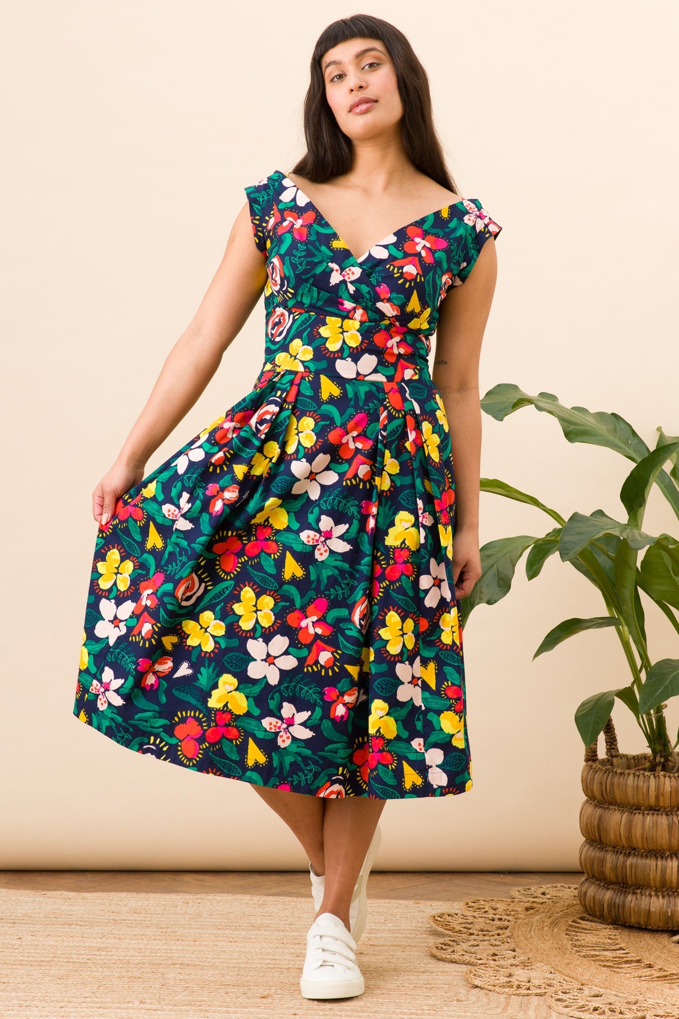 Image of FLORENCE FOLK FLORAL DRESS - NON RETURNABLE SAMPLE SAMPLE SALE - Dress