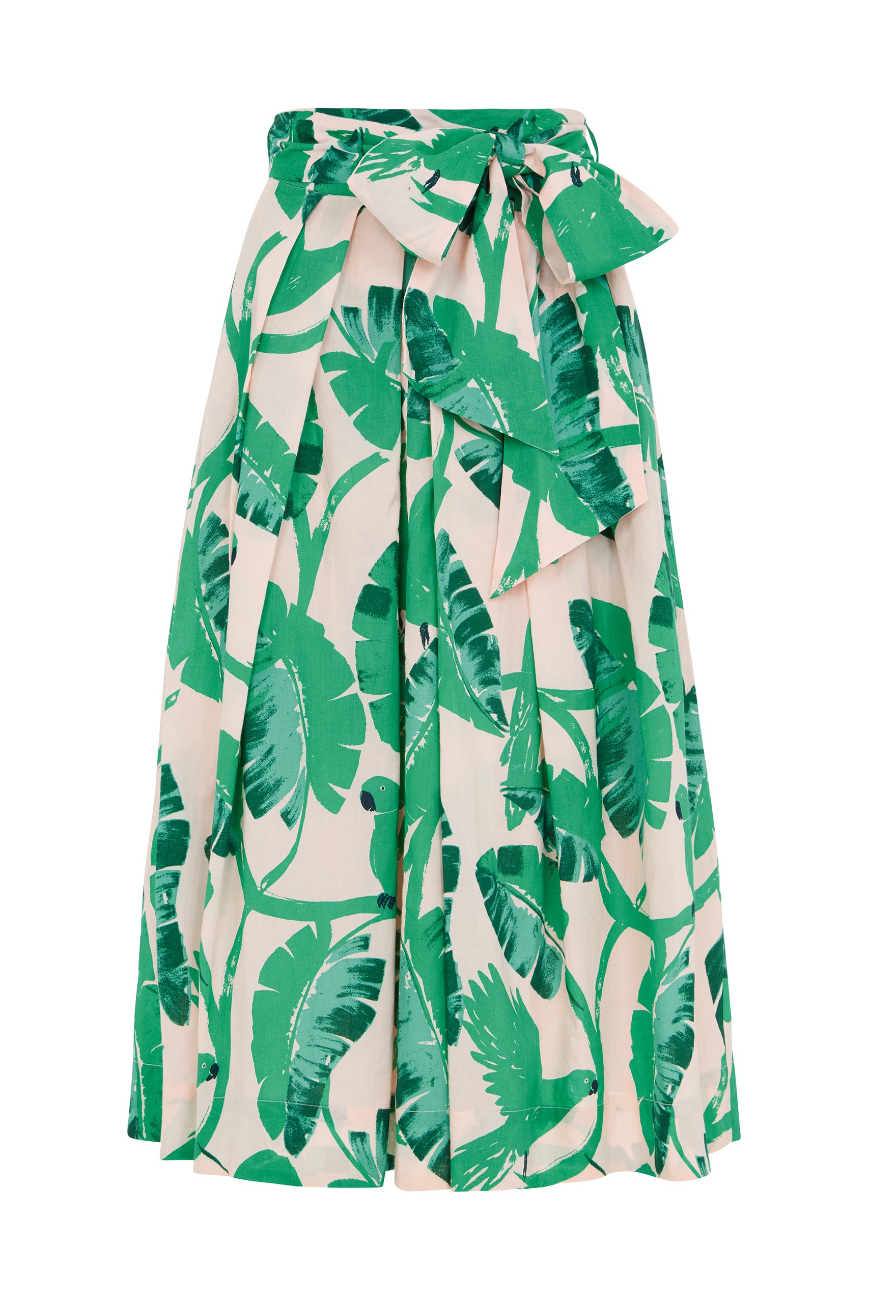 Image of Jemima Botanical Parakeets Skirt Carryover - Skirt