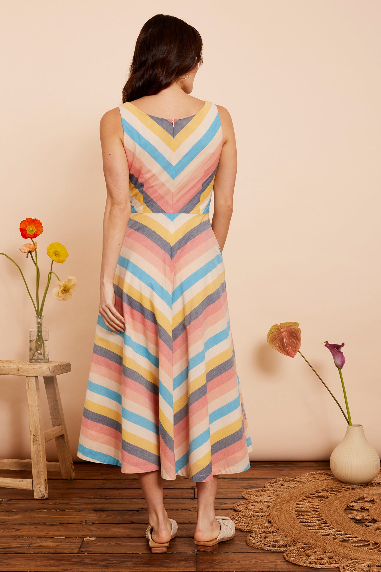 Image of Margot Indian Summer Stripe Dress Spring/Summer 2023 - Dress