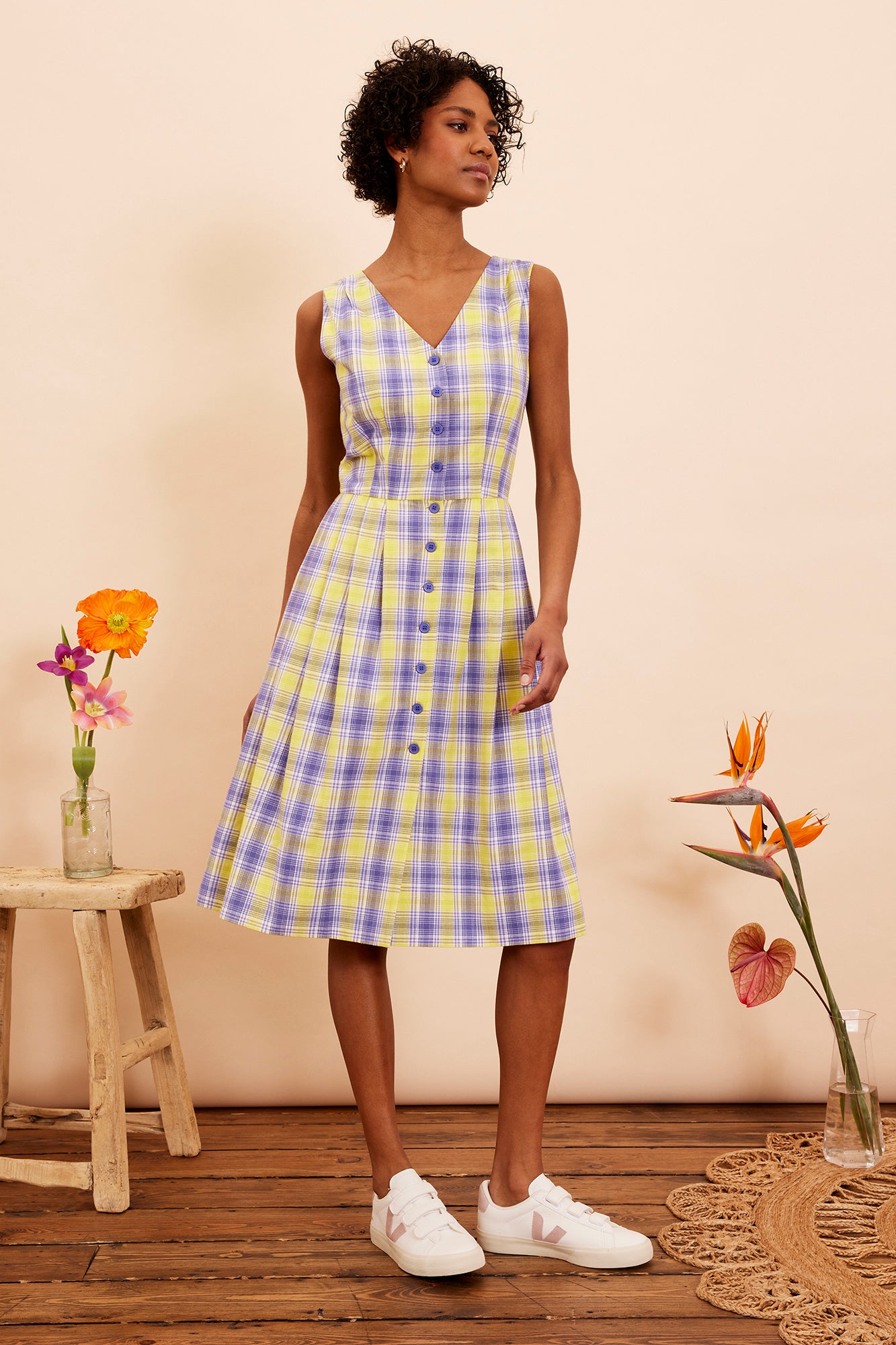 Image of Scarlett Lilac Sunshine Plaid Dress Spring/Summer 2023 - Dress